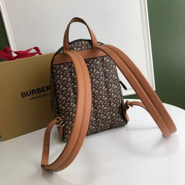 TO BURBERRY TMONOGRAM STRIPE PRINT E-CANVAS BACKPACK 0120