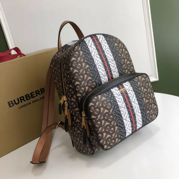 TO BURBERRY TMONOGRAM STRIPE PRINT E-CANVAS BACKPACK 0120