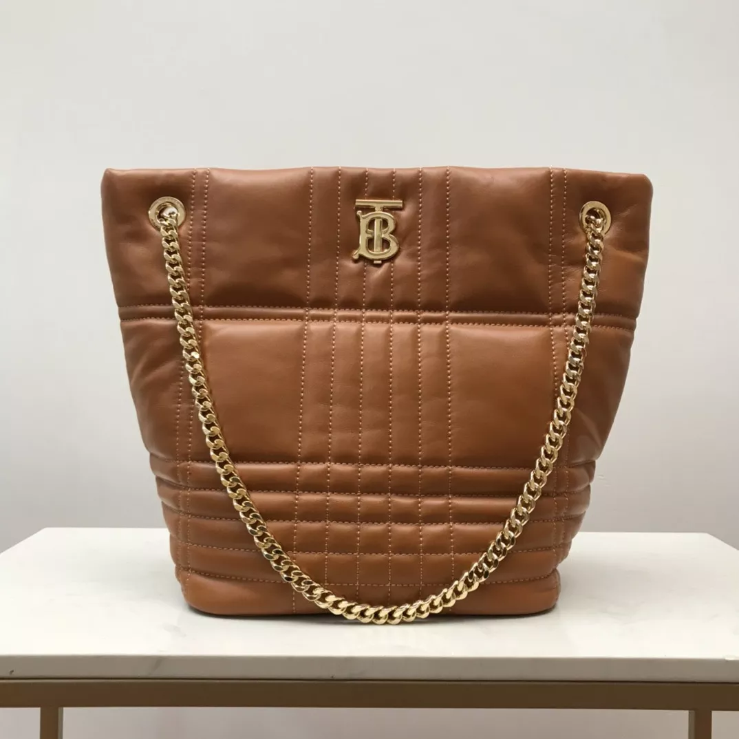 TO BURBERRY Medium Quilted Lambskin Lola Bucket Bag 0120