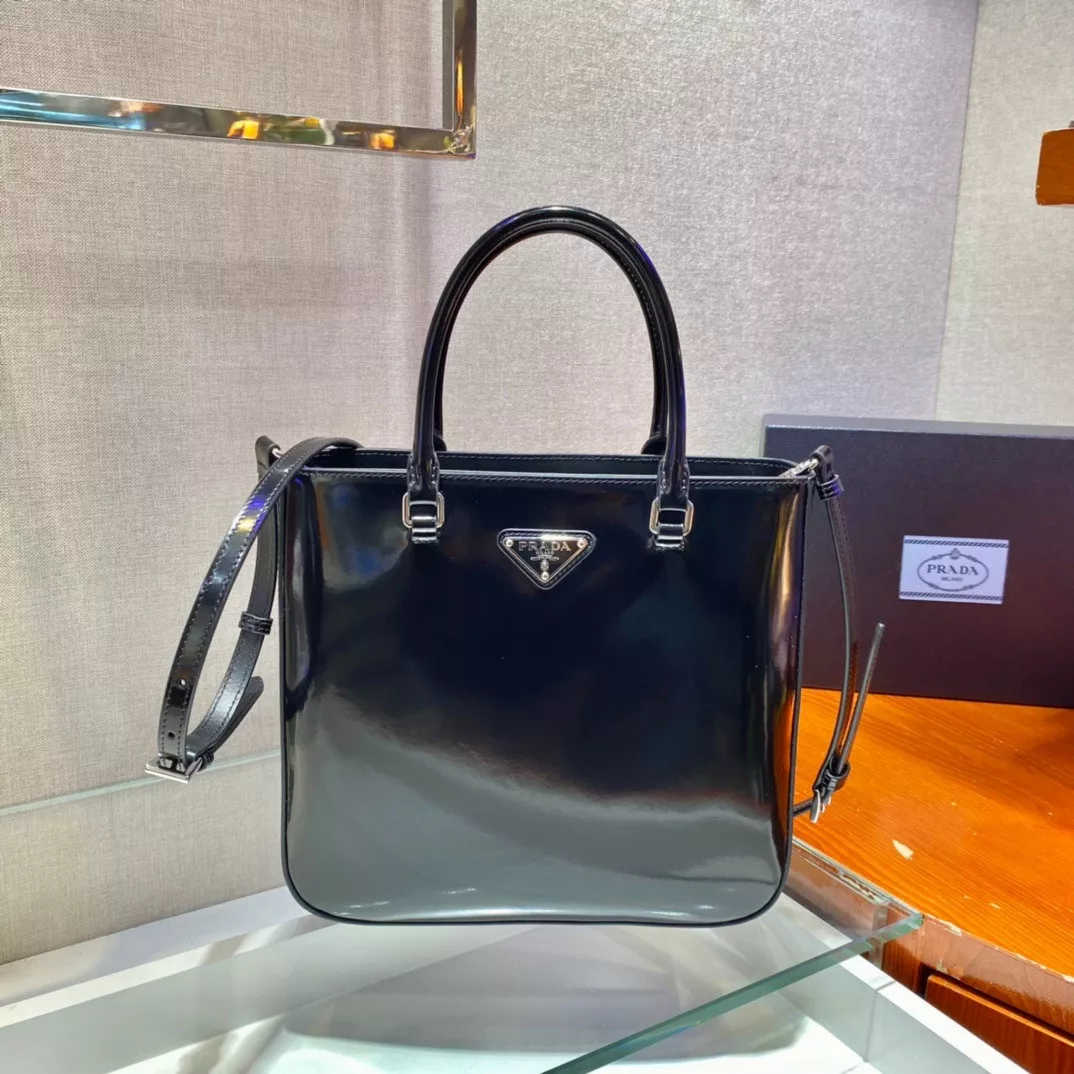 TO PRADA LARGE brushed leather tote 0119