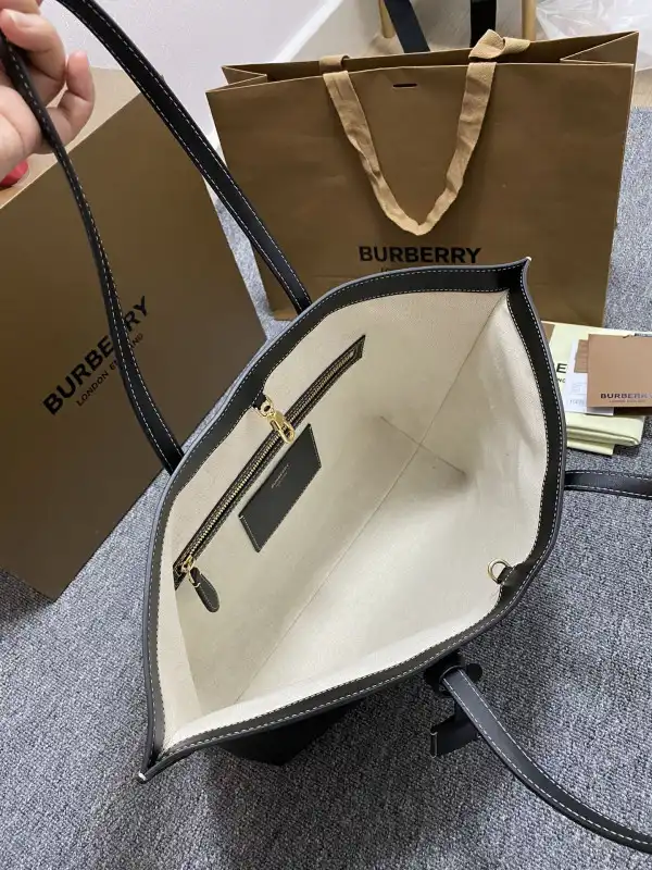 TO BURBERRY Medium Check Tote bag-34*14*28CM 0207